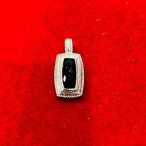 Beautiful Judith Ripka enhancer/slide with black semi precious stone